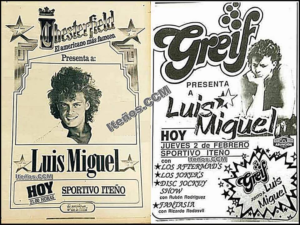 Afiche de la presentación de Luis Miguel en 1989.