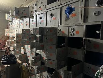 Las cajas vacías de los cambistas de Ciudad del Este. La Policía investiga a muchos sospechosos, Foto: Fiscalía