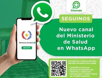El Ministerio de Salud ya cuenta con su canal oficial en la aplicación de mensajería WhatsApp.