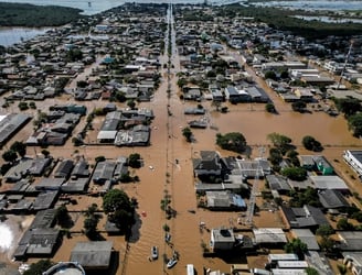 El Estado de Río Grande do Sul sigue golpeada por la incesante crecida del río. Foto: Gentileza