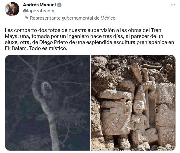 Presidente de México comparte imagen real de un duende