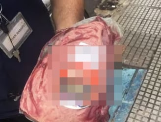 Foto ilustrativa del robo de un trozo de carne de una tienda Biggie.
