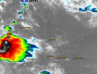 Imagen satelital del fenómeno esperado.