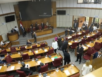 Sesión en el Senado. Foto: Jorge Jara.