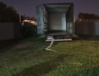 El camión con la carga robado fue llevado a San Bernardino,