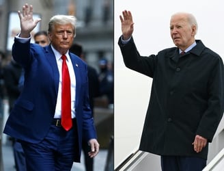 Donald Trump y Joe Biden se enfrentarán en las presidenciales. Foto: AFP