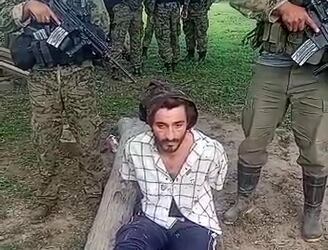 Dionisio Bustamante, el dìa que fue atrapado por la Policía.  Foto: Captura de video.