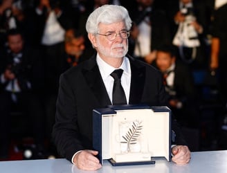 George Lucas recibió la Palma de Oro en Cannes. Foto: Sameer Al-Doumy / AFP