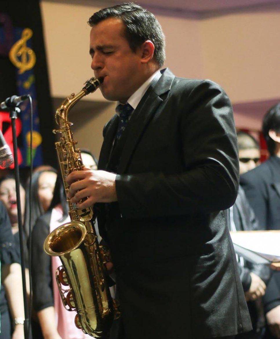 Pablo Vourliotis, el clarinetista y saxofonista, sin título, que contrató Arnaldo Wiens como parte de su programa de incorporación de “expertos”. Foto: Gentileza.