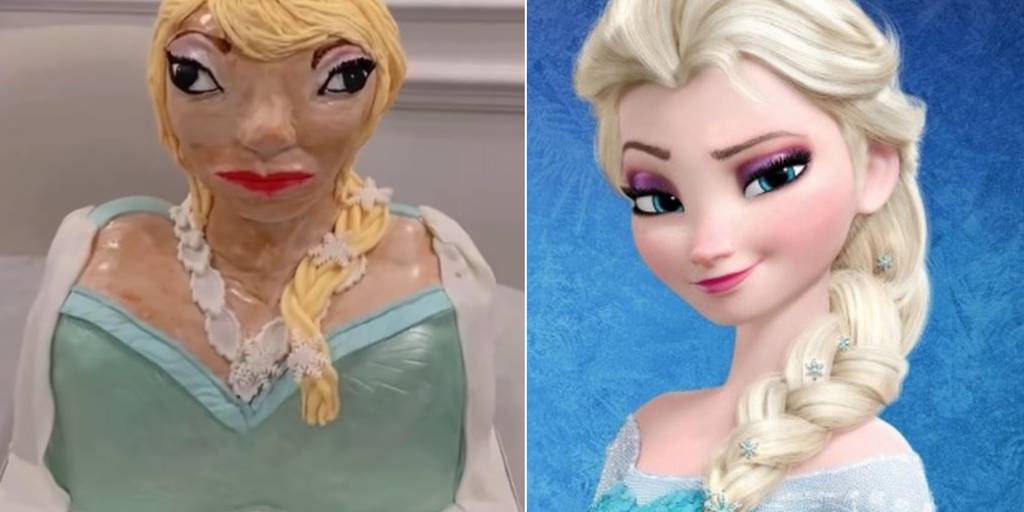 La Nación / Reacción de pequeña cumpleañera a torta personalizada de “Frozen”  se hizo viral