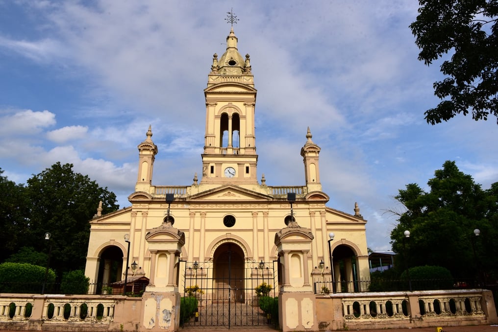 Iglesia Virgen del Rosario en Itauguá. Foto AFP