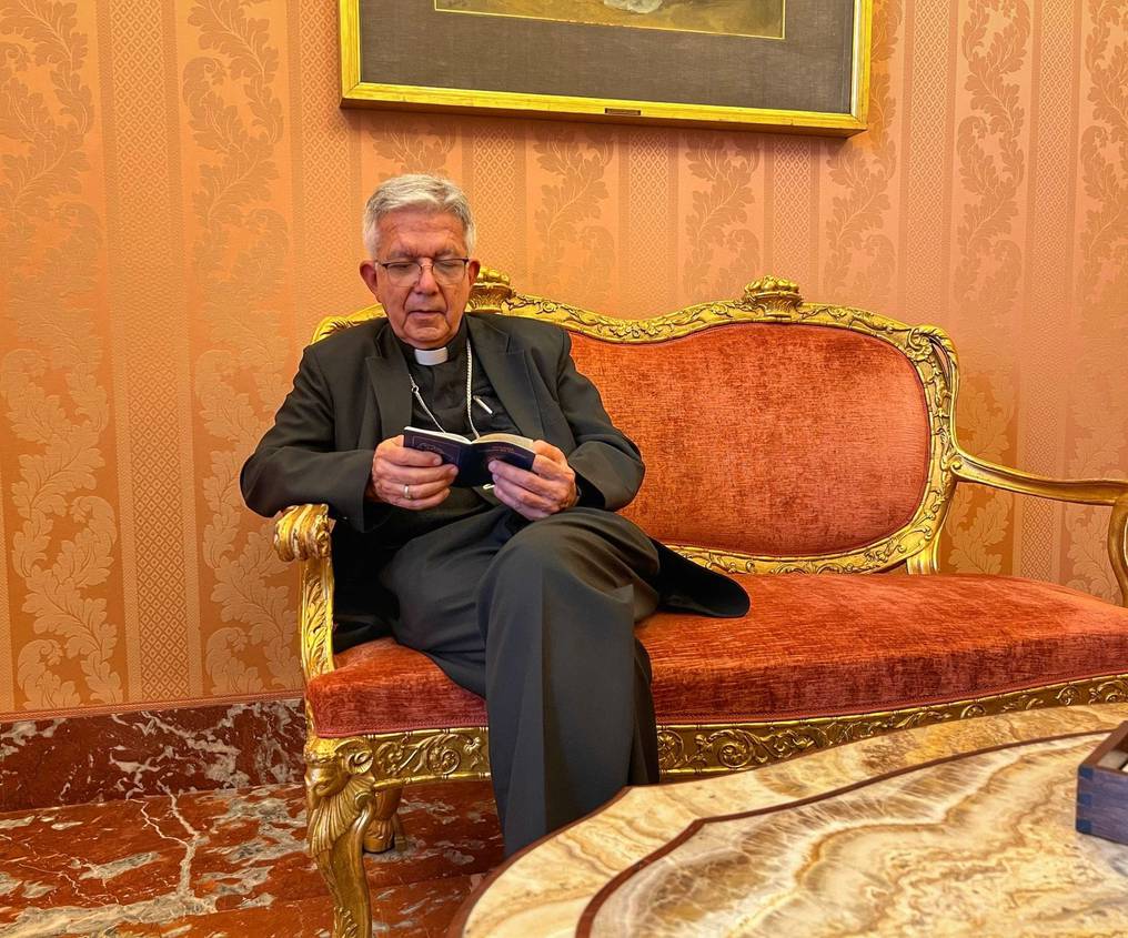 El monseñor Adalberto Martínez, en su agenda de este jueves, realizará entrevistas para medios del Vaticano. Foto: Santuario de Limpio.