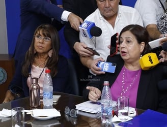 Conferencia de prensa de la oposición. Foto: Emilio Bazán - Nación Media.