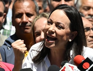 La líder opositora María Corina Machado. Foto: AFP.