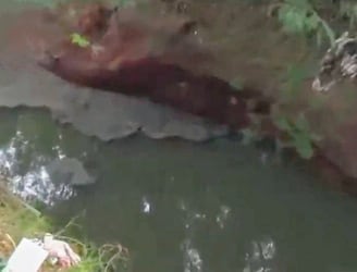 El cuerpo fue hallado en el cauce del arroyo Leandro Sosa. Imagen: SNT.