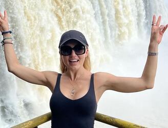 Angelique Boyer arrancó el año visitando las Cataratas del Iguazú. Foto: @angeliqueboyer