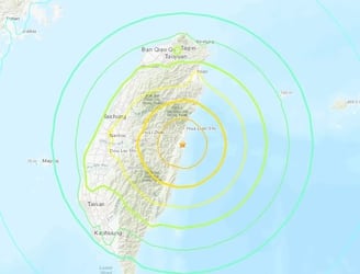 Terremoto de magnitud 7,5 impacta cerca de Taiwán y provoca alertas de tsunami.