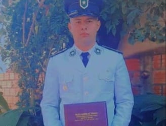 El agente policial Julio César Salinas Rodríguez, quien murió ahogado. Foto: Gentileza.