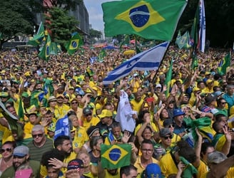 Jair Bolsonaro demuestra el apoyo que conserva para volver a la presidencia. Foto: NELSON ALMEIDA / AFP)