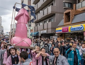 Kanamara Matsuri (Festival del Falo de Acero). Foto: AFP.