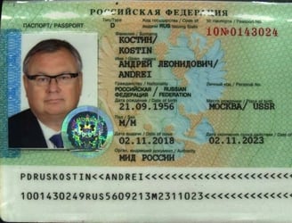 Andrei Leonidovich Kostin, de 67 años, es un empresario ruso sancionado por EE.UU y varios países.