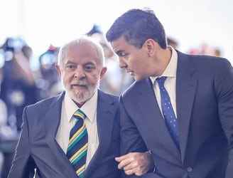 Lula Da Silva el 15 de enero pasado junto a su par Santiago Peña. Foto: Ricardo Stuckert / PR