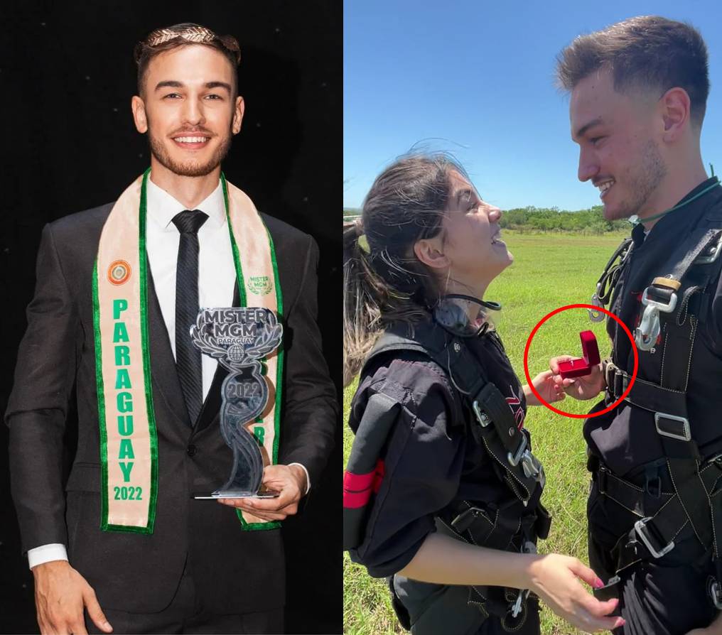 La Nación / Hermano de Leah Ashmore se tiró de paracaídas con su enamorada  y le pidió ser novios con un anillo