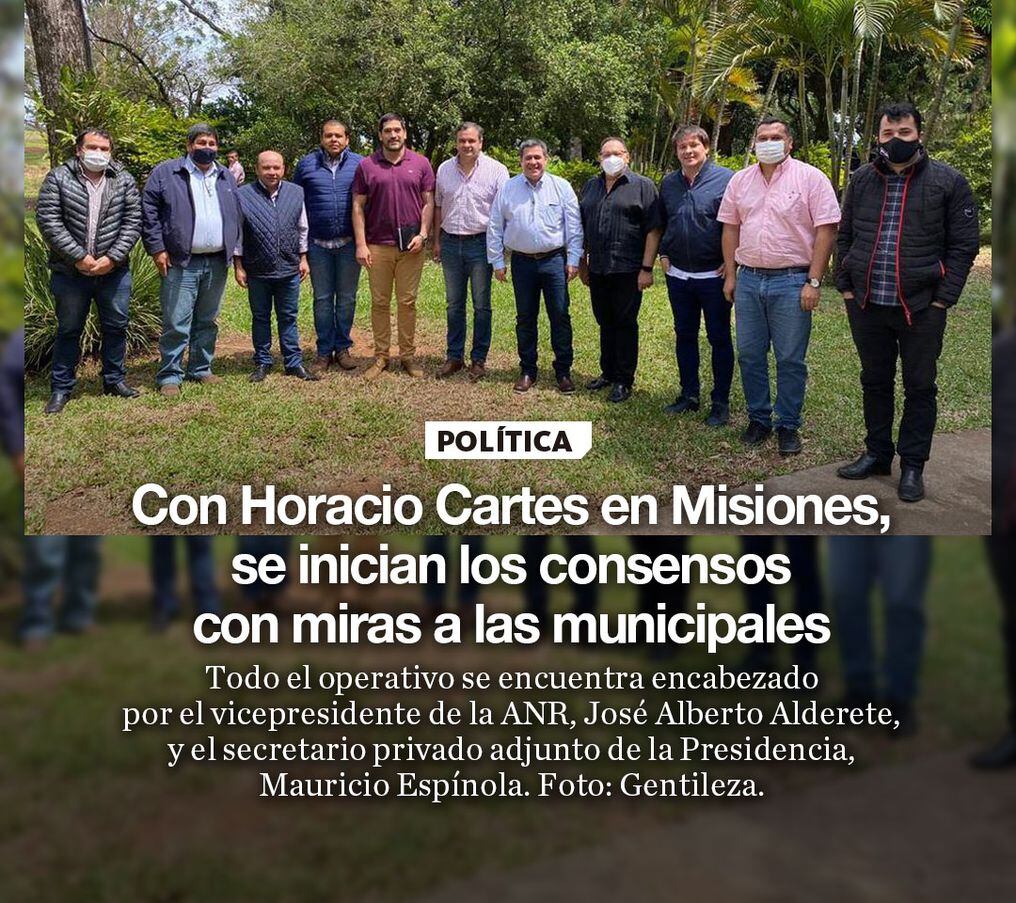 Con Horacio Cartes en Misiones, se inician los  consensos con miras a las municipales   