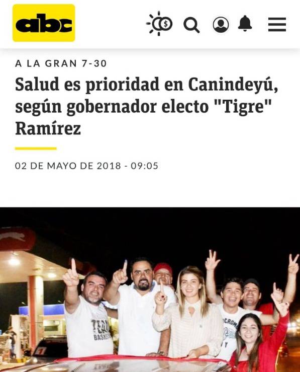 Tiempo atrás, las acciones de César Rámirez eran celebradas por el diario de los Zuccolillo. Foto: Gentileza. 