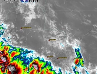 Imagen satelital del fenómeno esperado.
