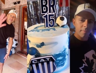 Blas Riveros celebró su cumpleaños como un quinceañero.