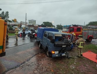 Accidente de tránsito en zona de Ypané.
