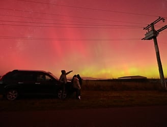 La tormenta solar es visible desde Gran Bretaña hasta Argentina. Foto: AFP