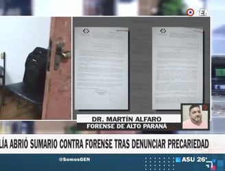 El médico forense Martín Alfaro lamentó el sumario abierto en su contra. Imagen: GEN.