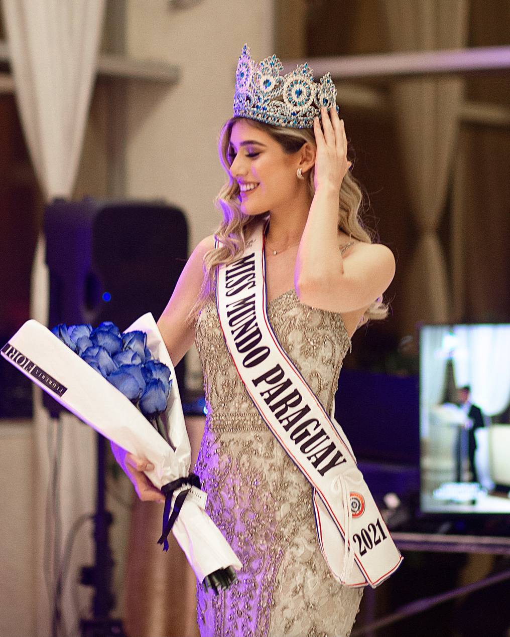 En el 2017, participó por primera vez de un concurso de belleza distrital, siendo proclamada soberana de su ciudad natal Presidente Franco, en la categoría “Teen”. Foto: Gentileza