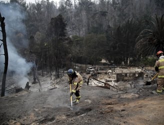 La zona más afectada por los incendios forestales en Chile es Valparaíso. Foto: AFP.
