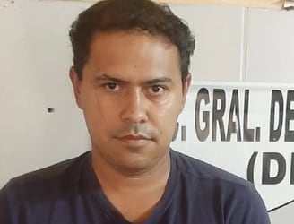 Isaías Joan García González, alias “Cara cortada”, fue detenido por la Policía. Foto: Gentileza.