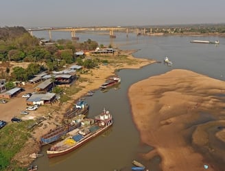 El rio Paraguay registra bajante en sus niveles, y causa preocupación en exportadores e importadores.