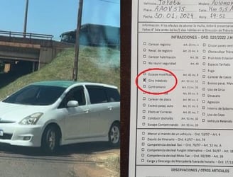 El conductor fue sancionado con una millonaria multa por el giro indebido. Foto: La Vanguardia.