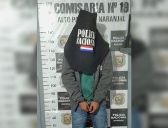 Elvio Ramón Morinigo Rivas (24) fue detenido por la Policía. Foto: Gentileza.