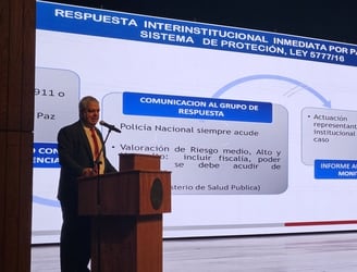 El ministro del Interior, Enrique Riera, fue el encargado de la presentación. Foto: Gentileza.