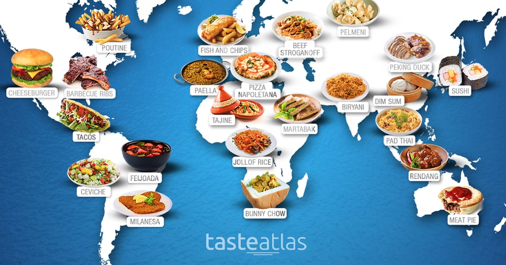 Taste Atlas el mapa que te muestra las comidas típicas de todo el