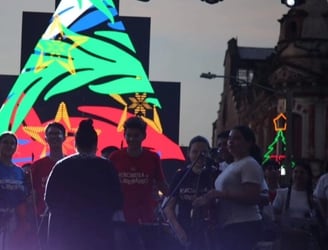Las celebraciones de Navidad continúan en el centro histórico de Asunción. Foto: @CulturaAsu