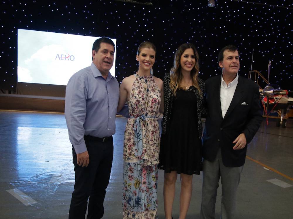 El presidente de la República, Horacio Cartes; Sol Cartes, Jazmine Cartes y Jorge Cartes.