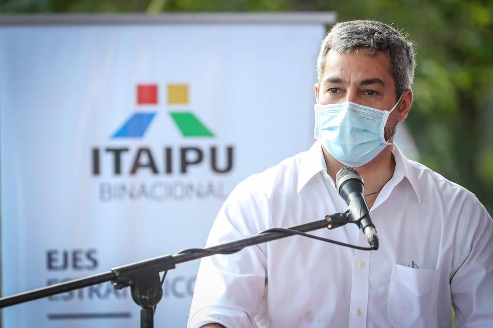 El presidente de la República destacó la construcción de la subestación Yguazú, al afirmar que permitirá tener la capacidad de retirar el 100% de la energía que le pertenece al Paraguay en la Itaipú. Foto: Gentileza.