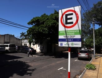 Estacionamiento tarifado en Asunción. Foto: Gentileza.