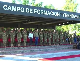 El jefe de Estado, Santiago Peña, también manifestó que la seguridad nacional es una de las principales banderas de su gobierno. Foto: Gentileza.