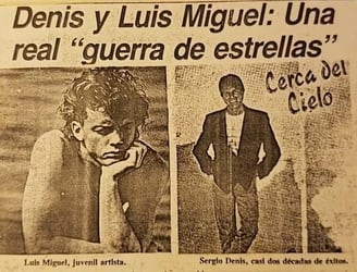 Afiches de Sergio Denis y Luis Miguel. Foto: Gentileza.