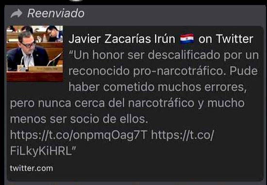 Zacarías Irún ataca al rival de Prieto.
