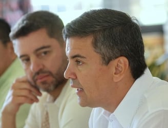 El presidente Santiago Peña y el vicepresidente Pedro Alliana encabezaron la reunión. Foto: ilustrativa.